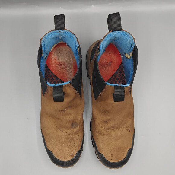 Georgia Boot Blue Collar Chelsea 6" Waterproof Work Boot Tan Slip On - Picture 5 of 12